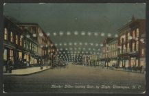 Market Street looking East, by night, Wilmington, N.C.